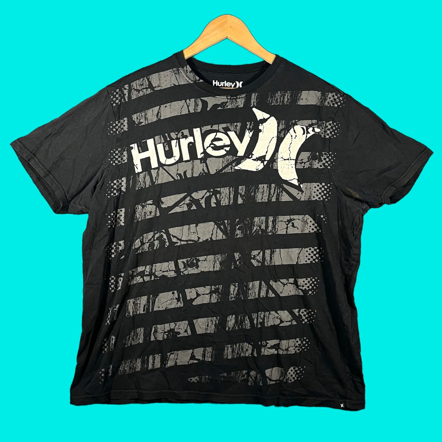 Hurley Hurley T Shirt 2XL Vintage Y2k Black Grunge Skate Goth Cyber Surf Emo Size US XXL / EU 58 / 5 - 1 Thumbnail
