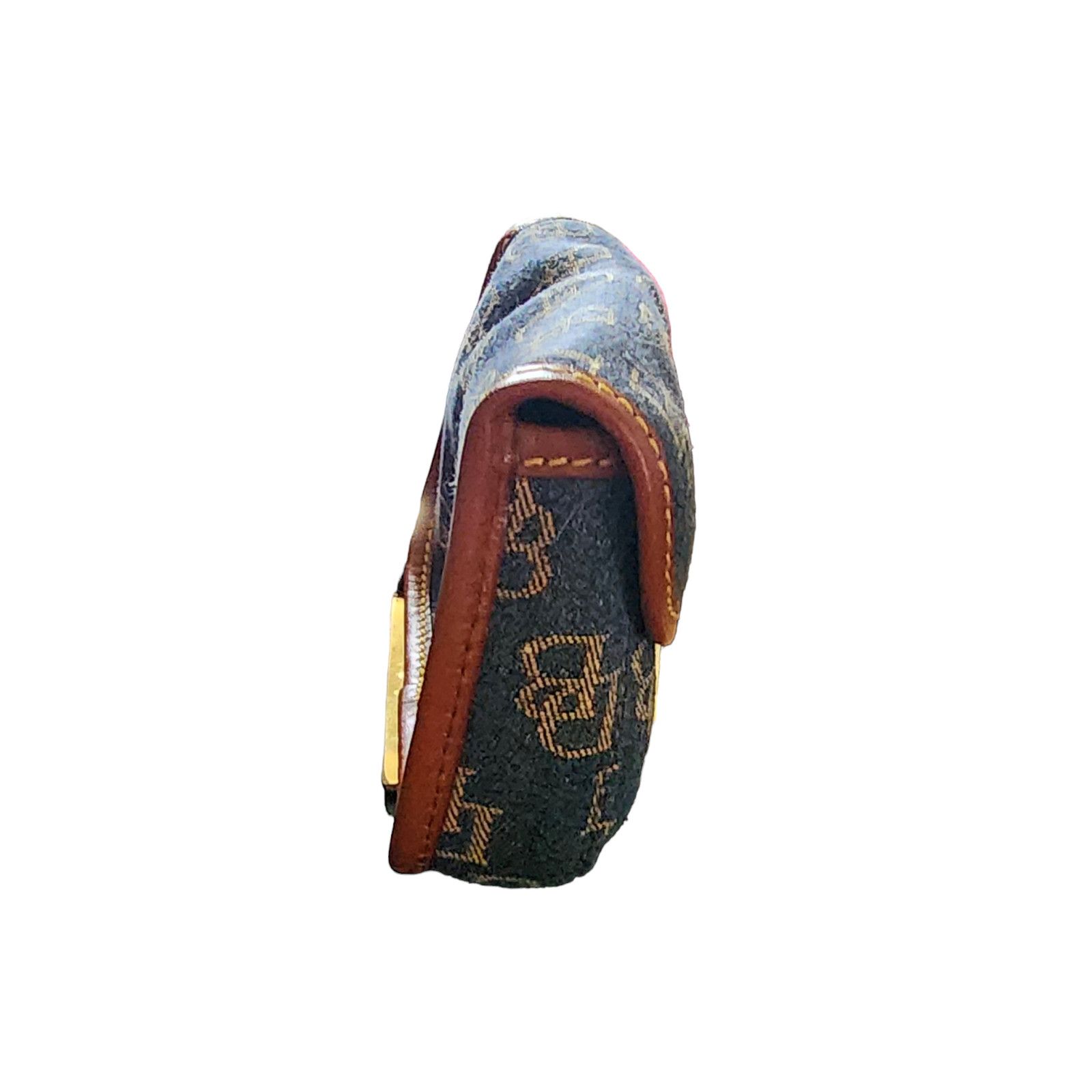 Dooney & Bourke Dooney & Bourke Blue Jean Brown Leather Trim Wristlet Size ONE SIZE - 8 Thumbnail