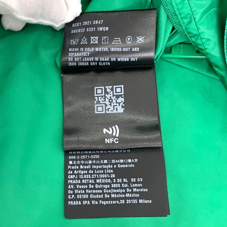 Prada Prada Green logo letter hooded zipper jacket 2501-Nextarrow Size US L / EU 52-54 / 3 - 8 Thumbnail