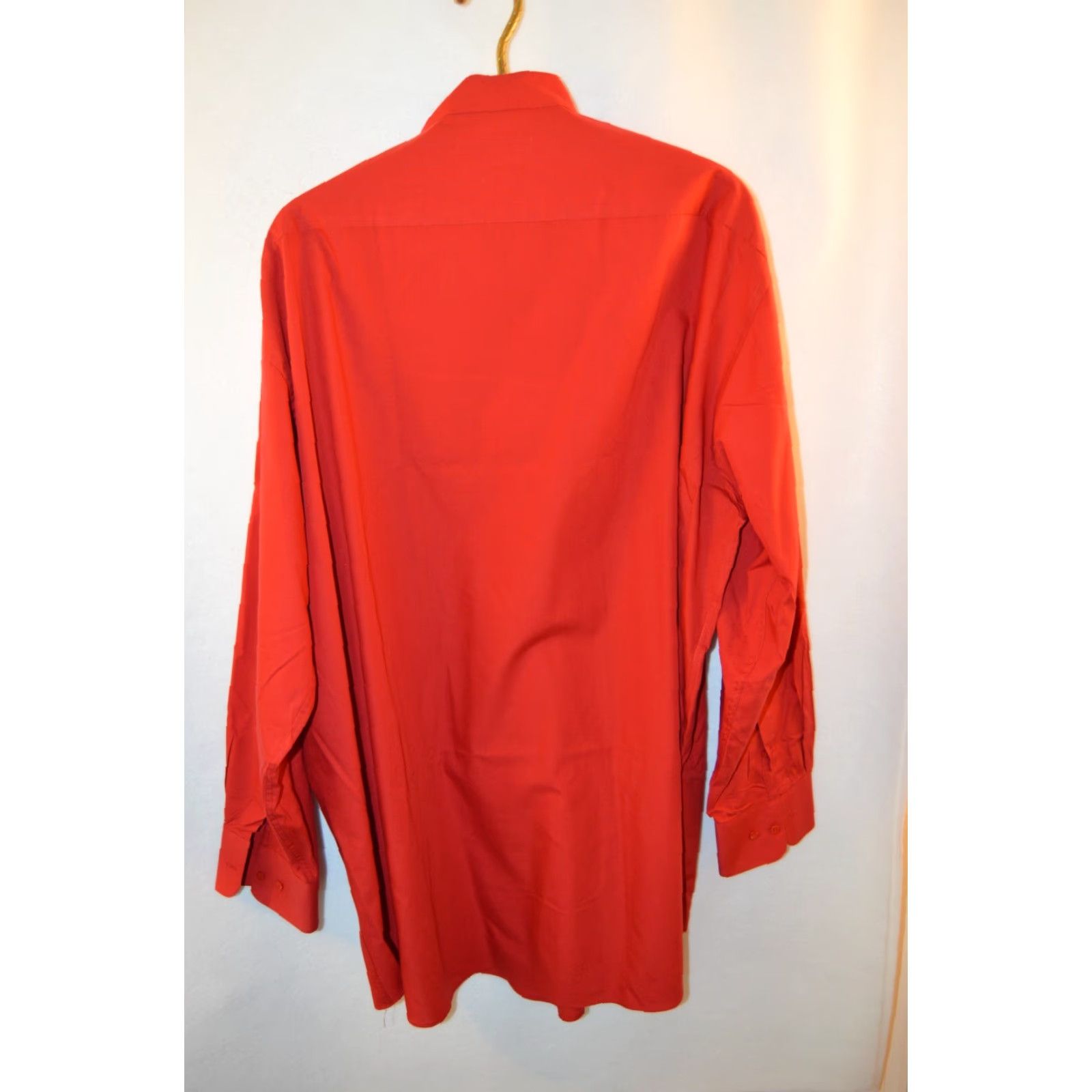 Vintage Damonte Shirt Men Red Long Sleeve Button Up 18.5 Big & Tall Adult Regular Size US XXL / EU 58 / 5 - 2 Thumbnail