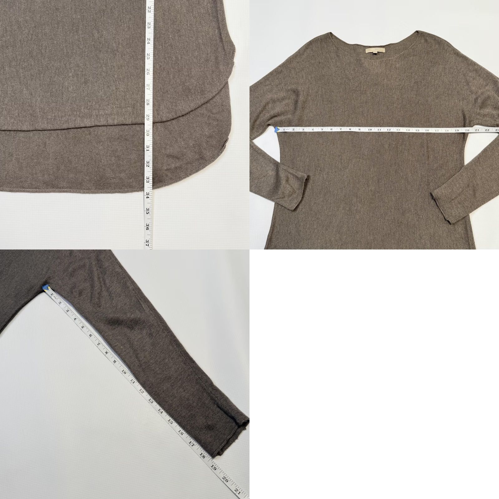 Vintage VINTAGE Joan Vass Studio Tunic Sweater Womens M Brown Heathered Crew Neck Long Sleeve Cashmere Blend Size M / US 6-8 / IT 42-44 - 8 Thumbnail