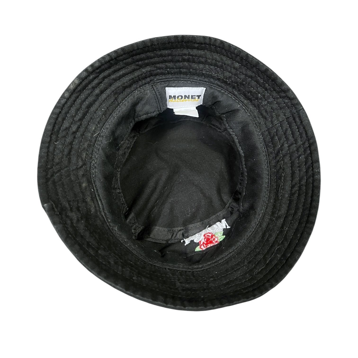 Monet Monet Skateboards Rose Black Bucket Hat - OS Size ONE SIZE - 5 Thumbnail