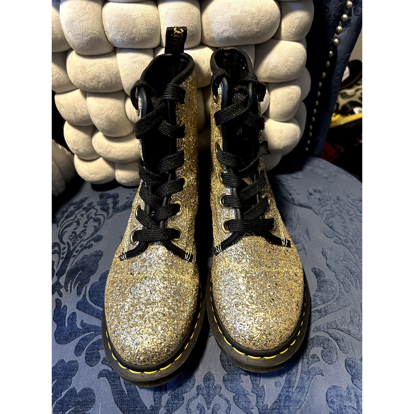 Dr. Martens Dr Martens Farrah Gold Chunky Glitter Size 7/EU 38 Size US 7 / IT 37 - 3 Thumbnail