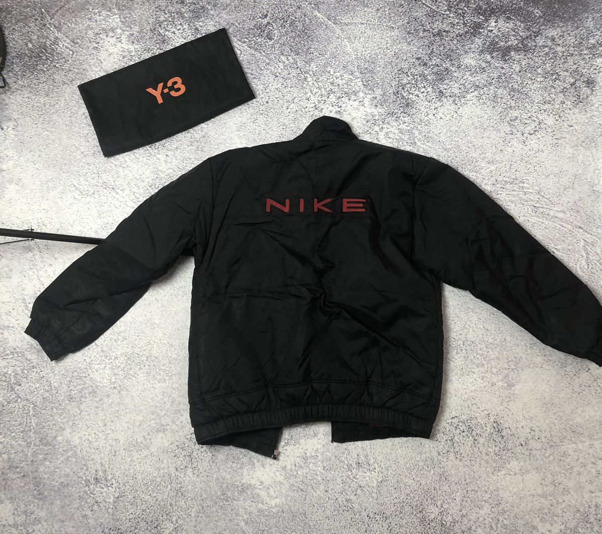 Nike Vintage bombers Nike big logo size Xl y2k casual rare drill Size US XL / EU 56 / 4 - 9 Thumbnail