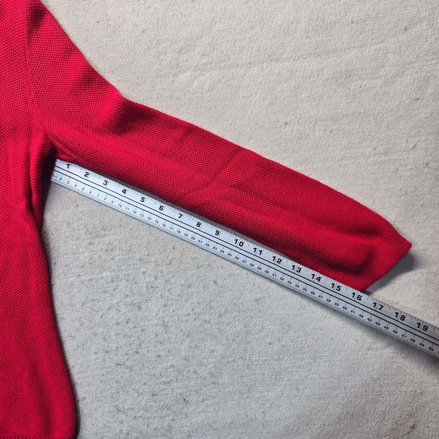 Cherokee Cherokee Sweater Adult M Red 100% Cotton Long Sleeve V-Neck Knit Stretchy Size M / US 6-8 / IT 42-44 - 4 Thumbnail