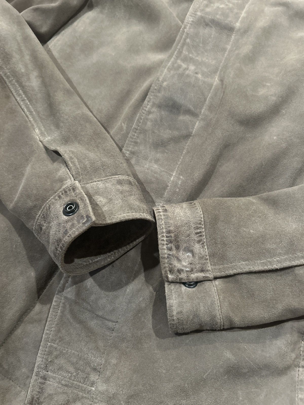 Allsaints Allsaints Suede Shirt Jacket Gray Medium Military Size US M / EU 48-50 / 2 - 6 Thumbnail