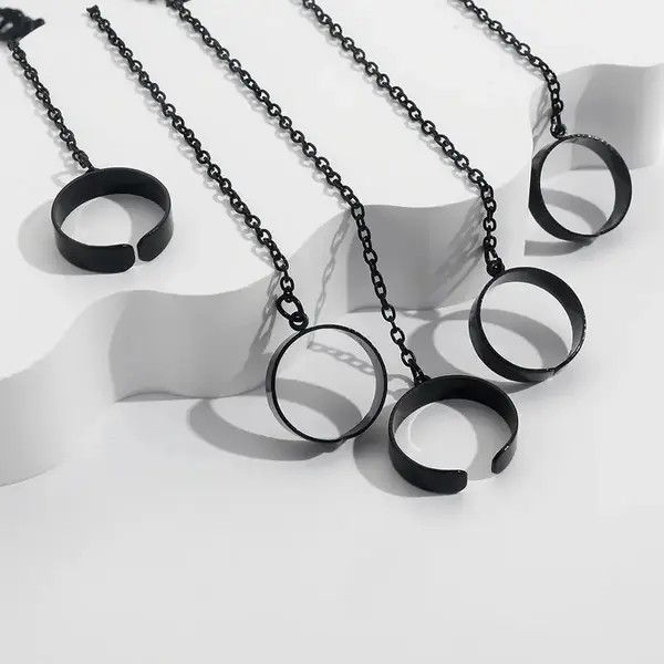 Japanese Brand × Vintage Hip Hop Geometric Chain Open Rings Size ONE SIZE - 3 Thumbnail