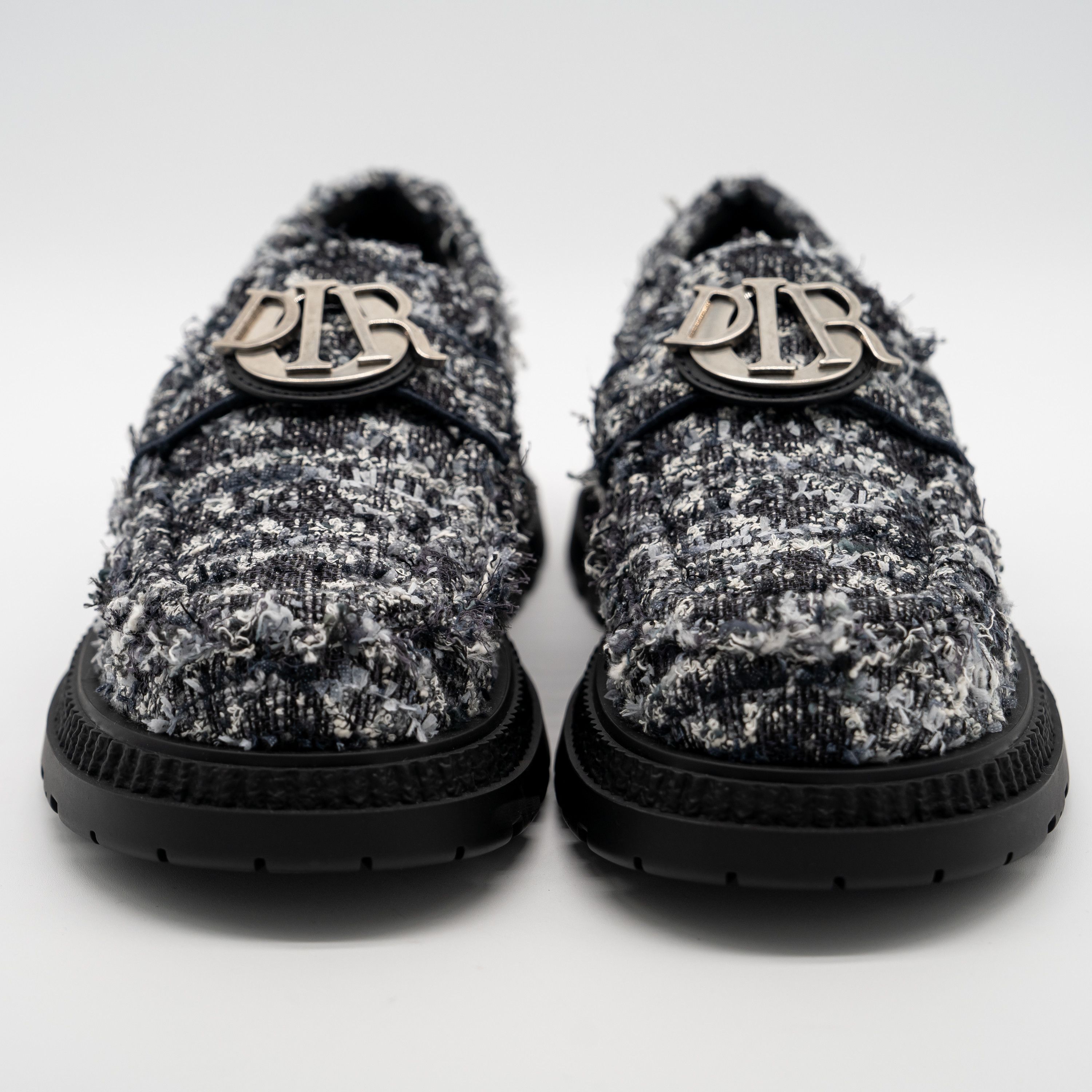 Dior 44eu 11 US Dior Buffalo Loafer Cannage Tweed Navy Blue Size US 11 / EU 44 - 2 Thumbnail