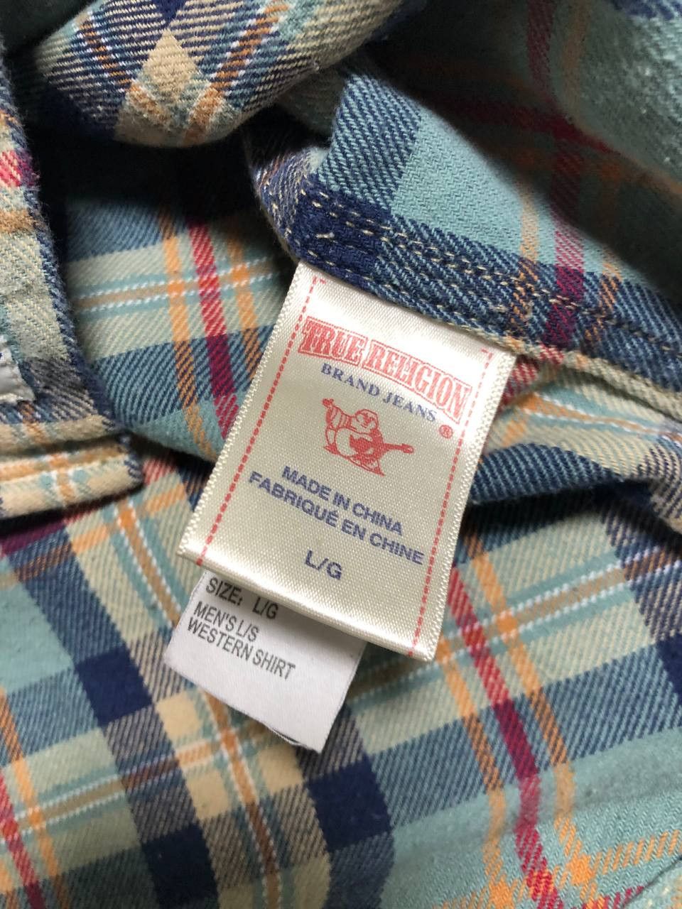 True Religion True Religion Check Cotton Flannel Western Cut Sport Shirt Size US L / EU 52-54 / 3 - 13 Thumbnail