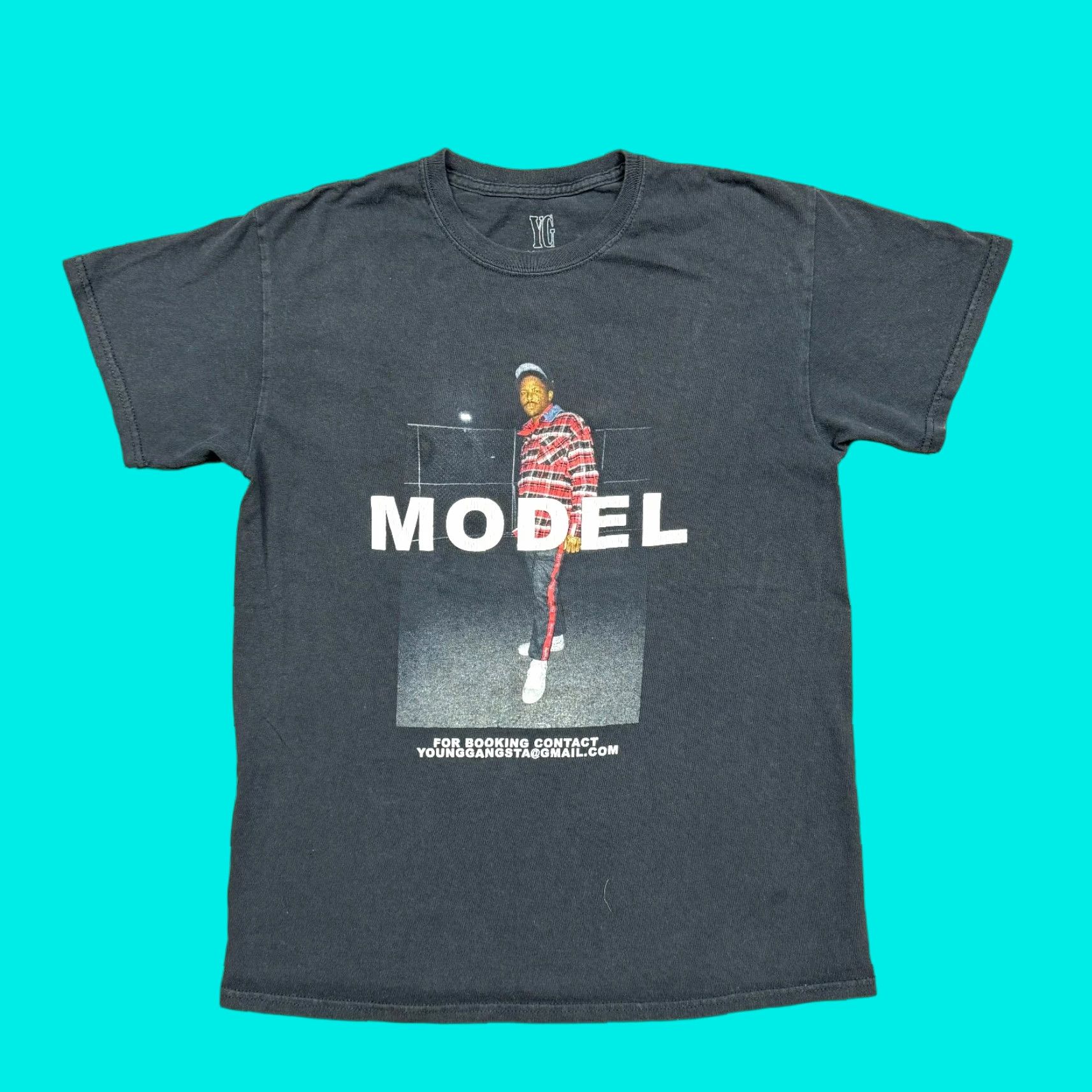 Olive Live Nation Men's Shirt S Black Short Sleeve Crew Neck Rap Tee Model Size US S / EU 44-46 / 1 - 1 Thumbnail