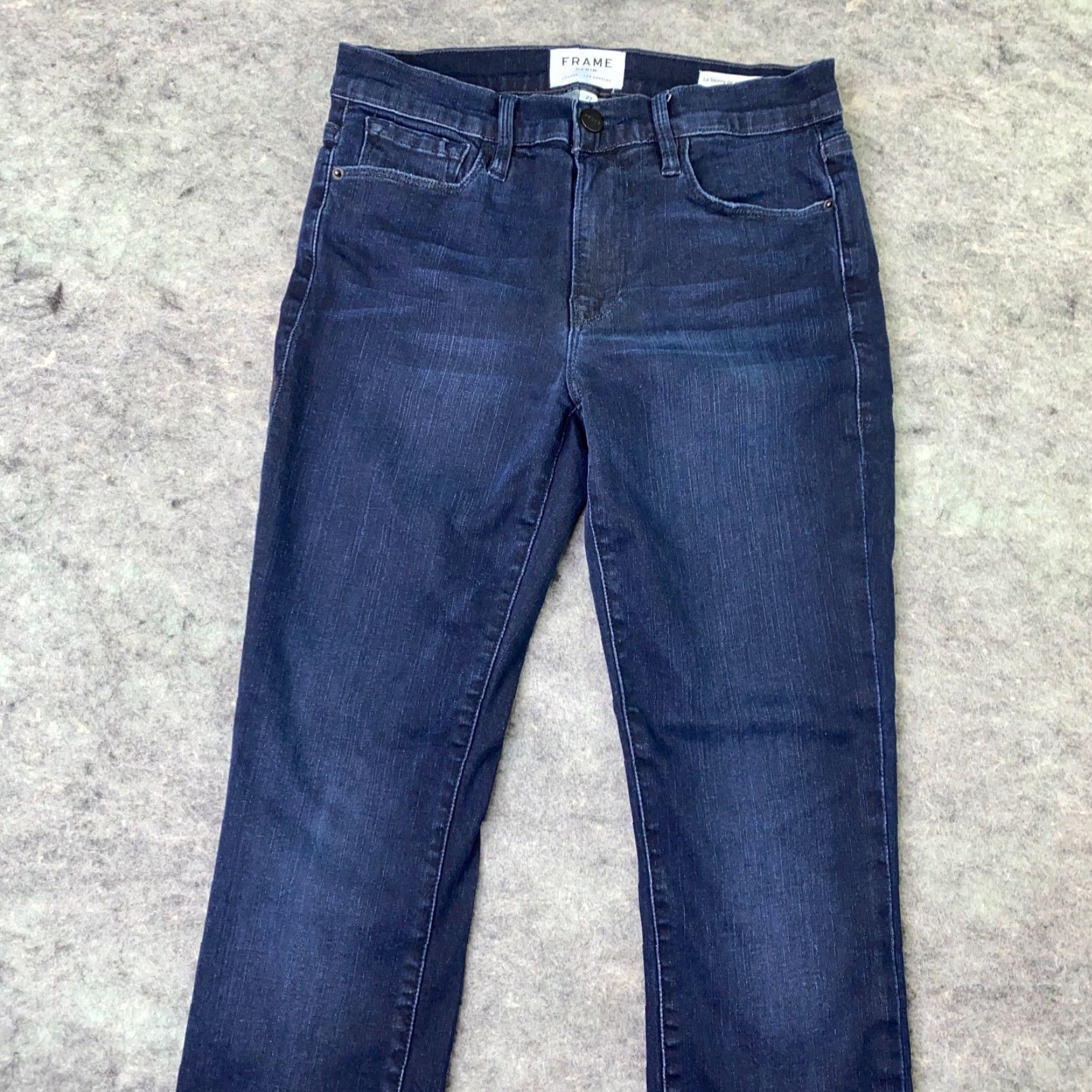 Frame Frame Jeans Womens 27 Blue Mid Rise Skinny Cropped Stretch Denim Frame Le Skinny De Jeanne Womens Jeans Size 27" / US 4 / IT 40 - 6 Thumbnail