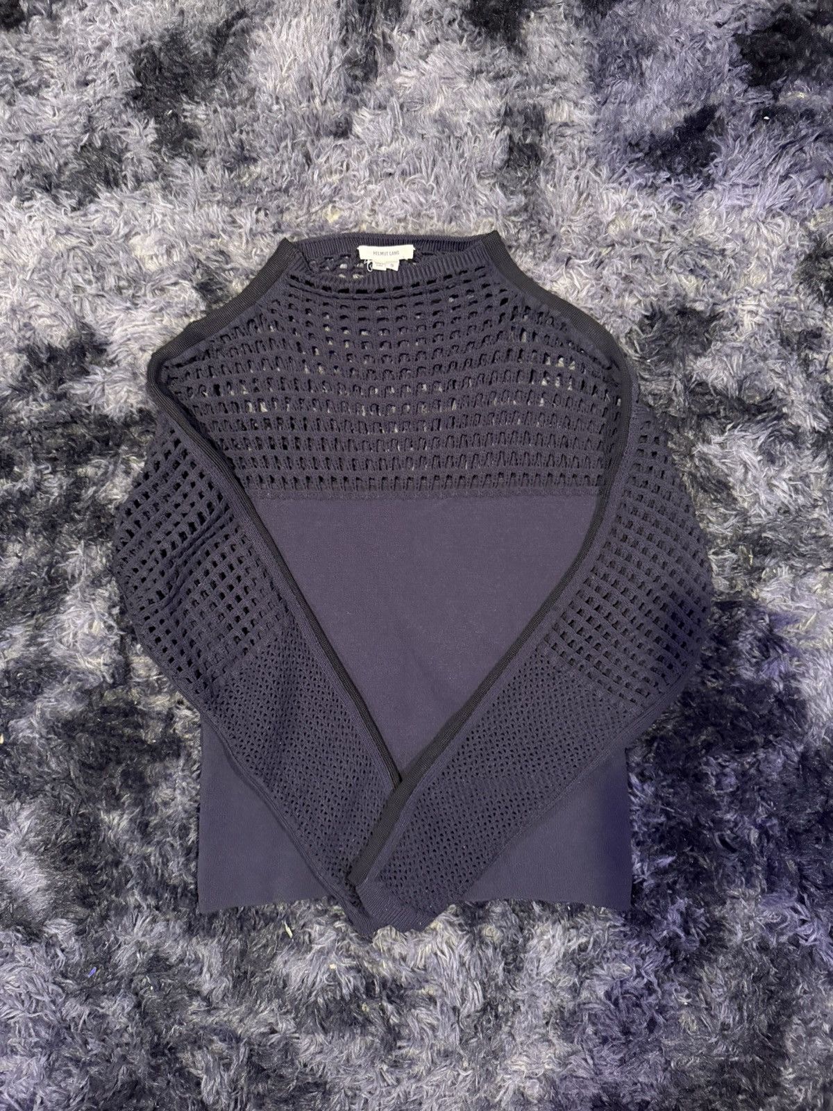 Helmut Lang Helmut Lang Half Knit Sweater Size S / US 4 / IT 40 - 1 Thumbnail