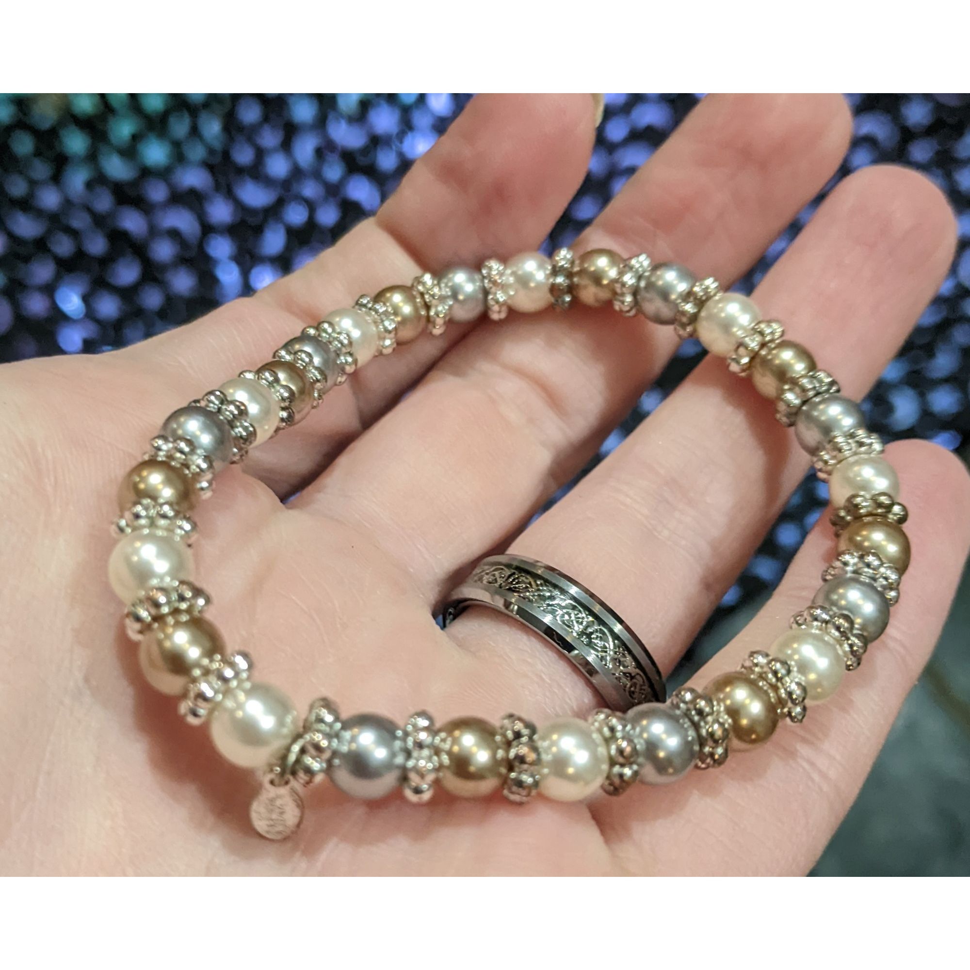 Other Roman Elegant Simple Pearl Stretch Bracelet Size ONE SIZE - 4 Thumbnail