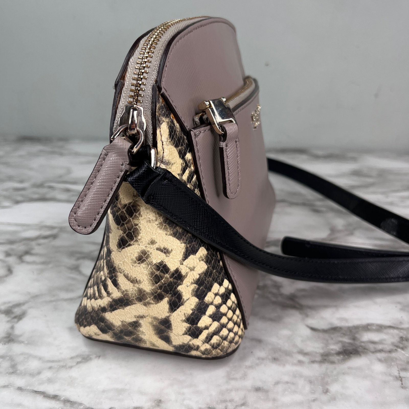 Kate Spade Kate Spade NY Louise Python Embossed Taupe Crossbody Purse Size ONE SIZE - 22 Thumbnail