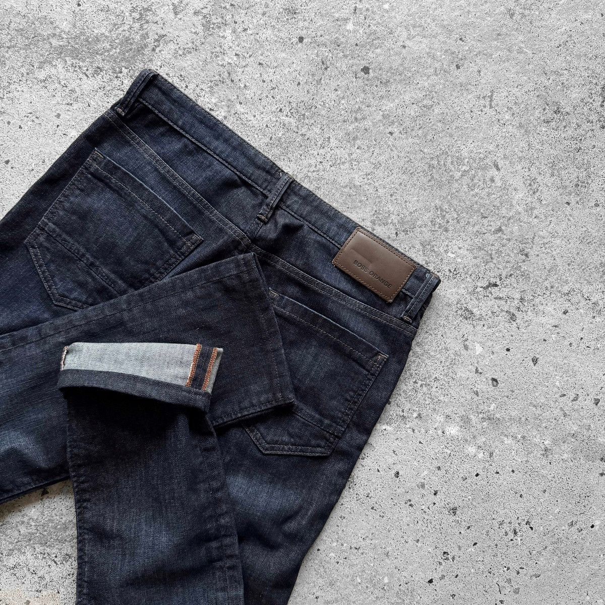 Hugo Boss Hugo Boss Mens Dark Blue Wash Slim Straight Fit Denim Jeans Size US 31 - 4 Thumbnail