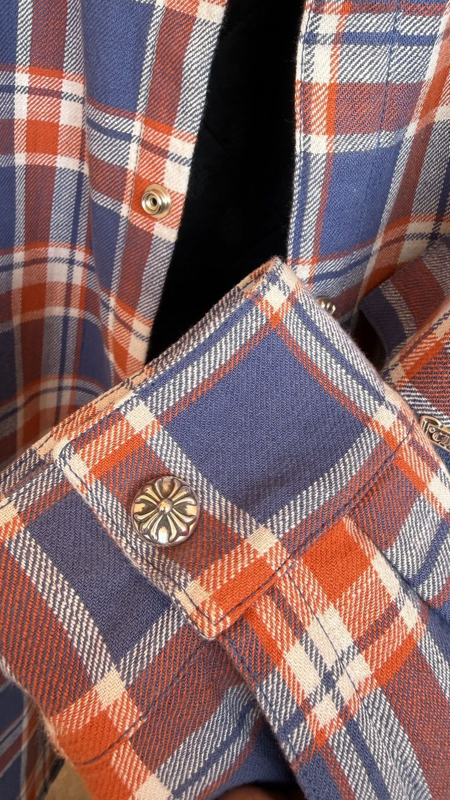 Chrome Hearts Ultra Rare Chrome Hearts Padded Flannel Shirt Floral Jacket Size US XXL / EU 58 / 5 - 9 Thumbnail