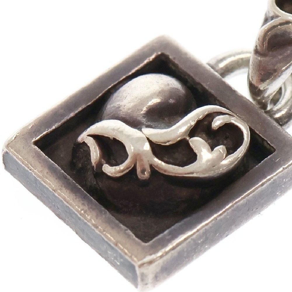 CHROME HEARTS Framed Heart Charm Pendant Silver