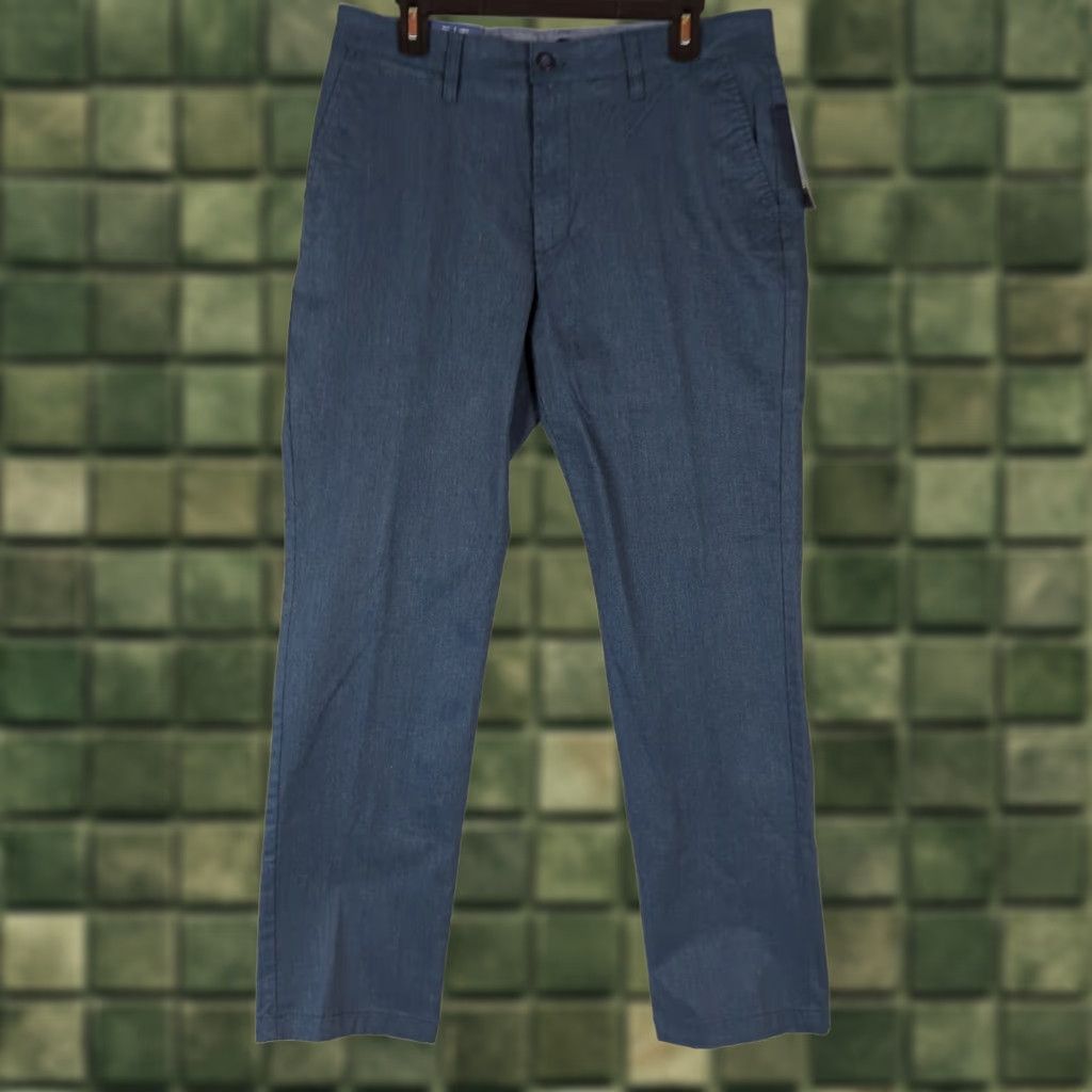 Nautica Nautica Men's Pants 33x32 Chino Classic Fit Blue NauticaFlex Logo Pockets Flat Front Straight Leg Regular Size 33 Inseam 32 Amazon/Shopper Friendly Size US 33 - 1 Thumbnail