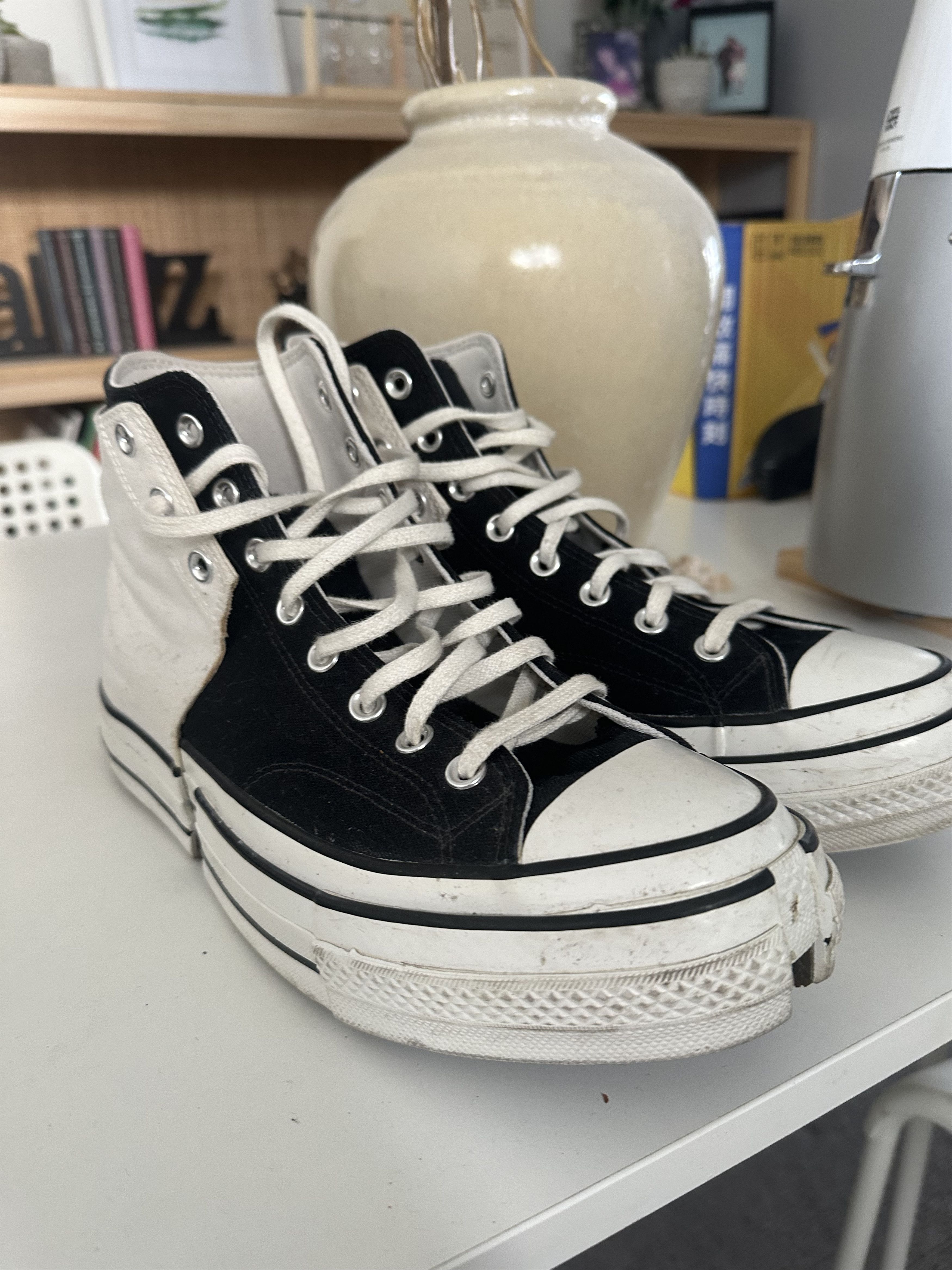 Converse × Feng Chen Wang 2020 Feng Chen Wang x Chuck 70 2-in-1 'Ivory Black' Size US 12 / EU 45 - 1 Thumbnail
