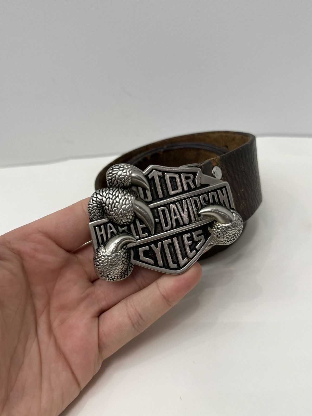 Harley Davidson Harley Davidson Leather Vintage Belt Size ONE SIZE - 2 Thumbnail