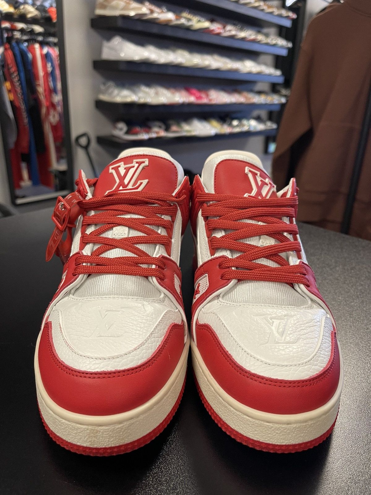 Louis Vuitton Size 5.5LV/6.5US - Product (RED) x Louis Vuitton Trainer Red Size US 6.5 / EU 39-40 - 2 Thumbnail