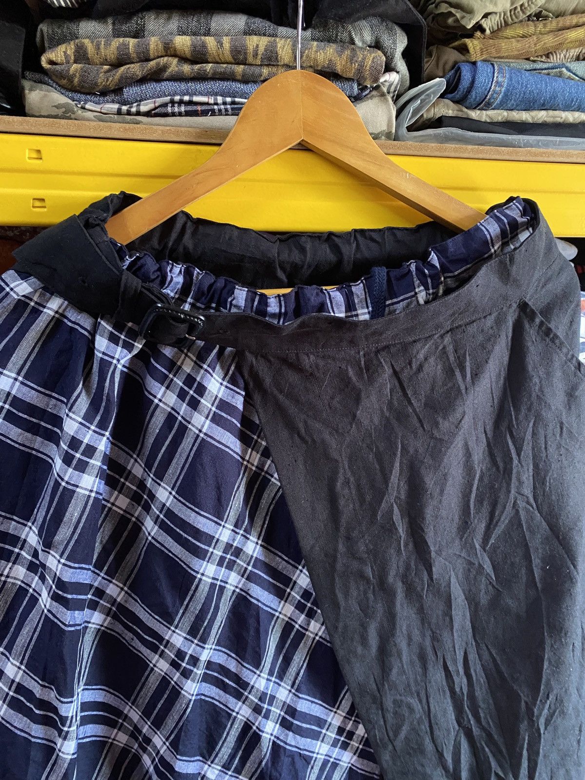 Designer × Frapbois × Japanese Brand Frapbois Japanese cyberpunk Double Layer Cropped Wrap Pants Size US 30 / EU 46 - 7 Thumbnail