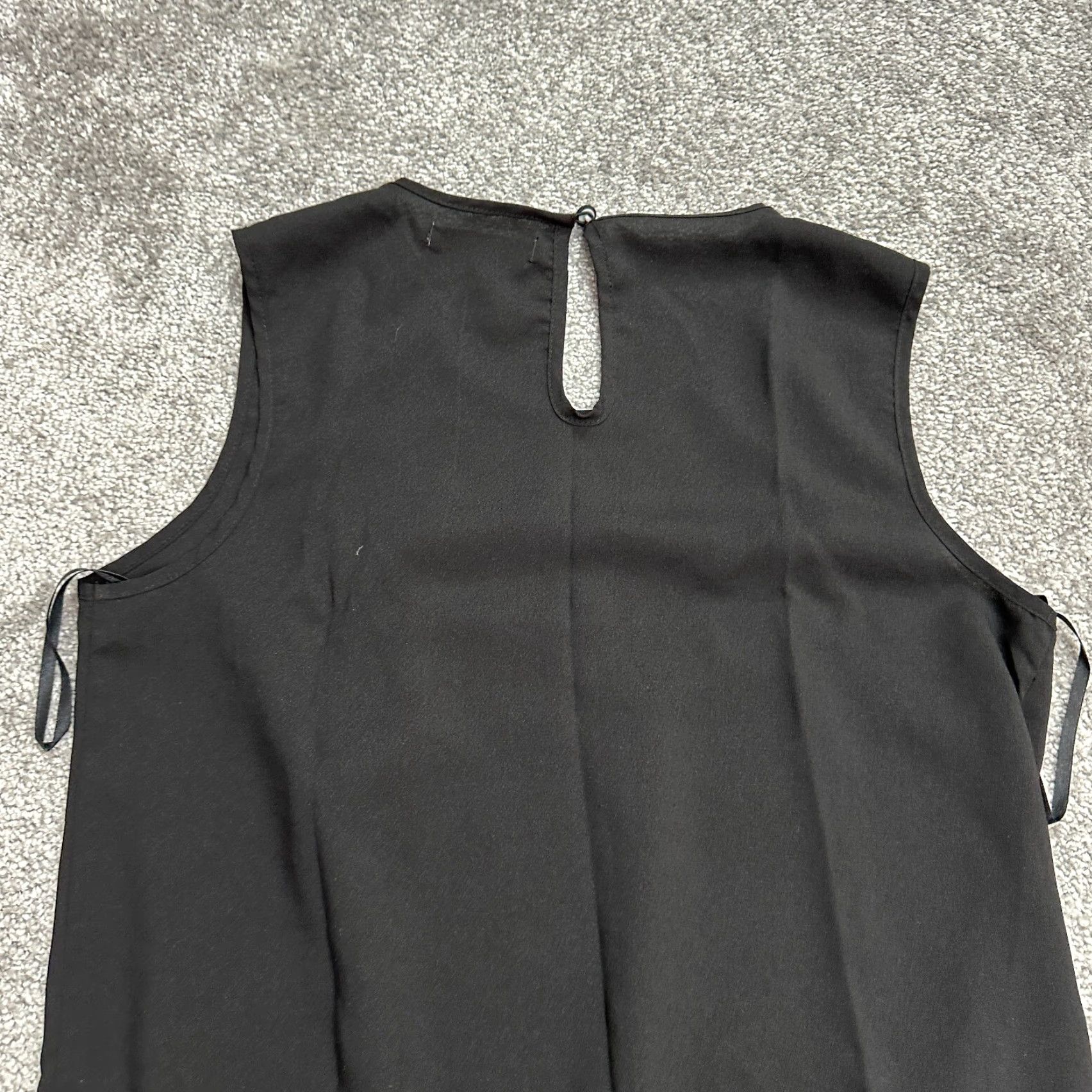 Vintage Gemo Dress Womens 36 Black Knee Length Sleeveless A-Line Sequins Work Casual Size XS / US 0-2 / IT 36-38 - 4 Thumbnail