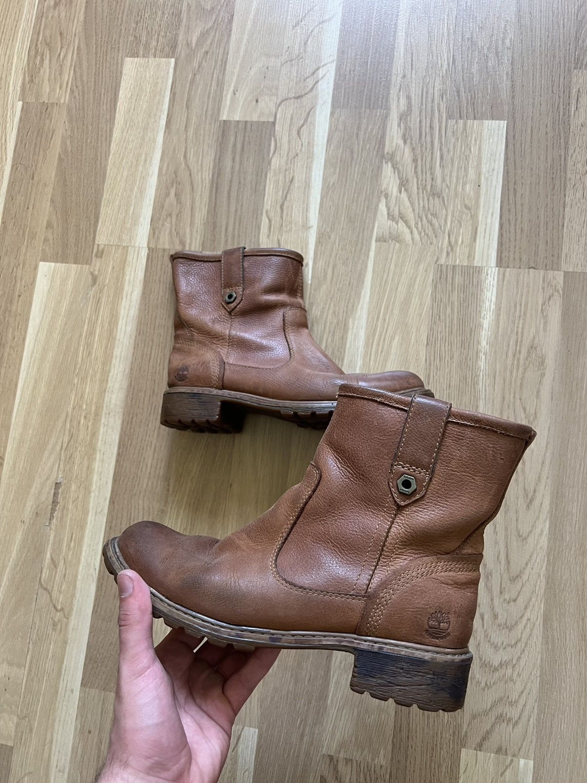Timberland × Vintage Vintage Timberland cowboy leather boots as98 style 90s brown Size US 7 / EU 40 - 1 Thumbnail