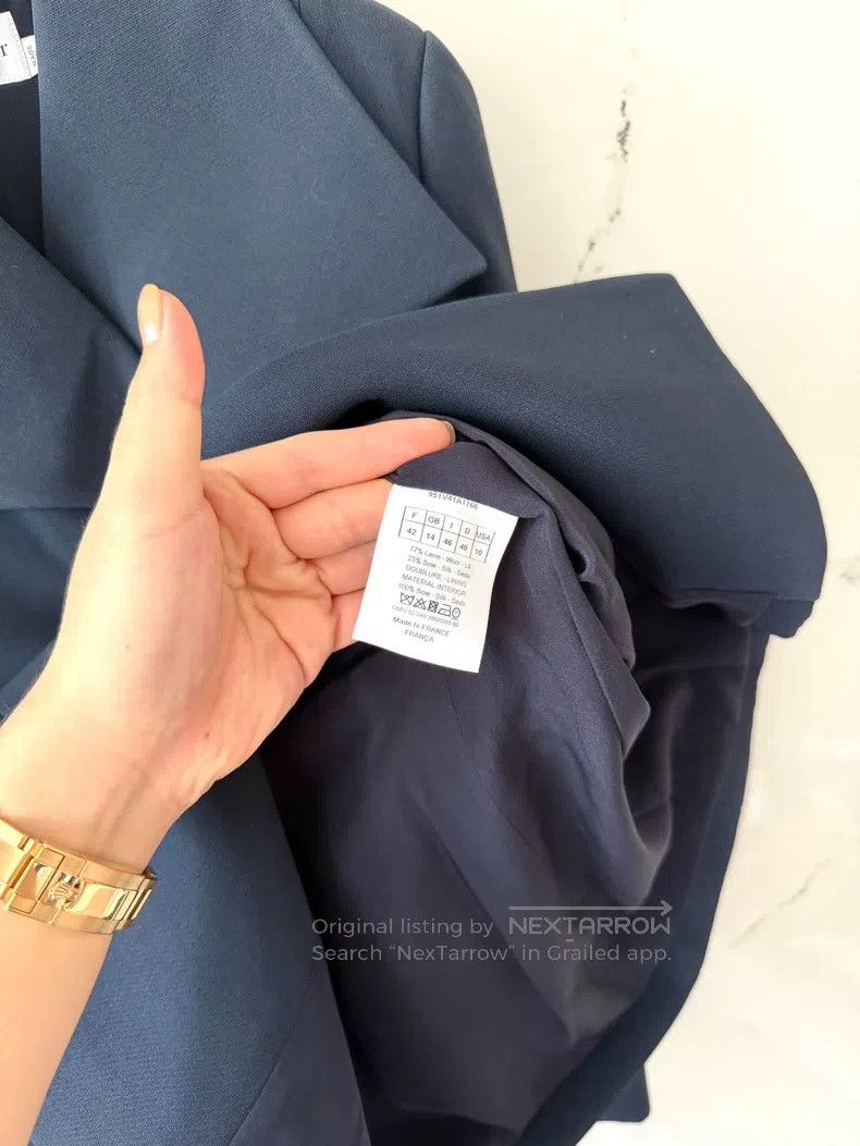 Dior Dior Navy Blue Woolen Suit Size US XS / EU 42 / 0 - 4 Thumbnail