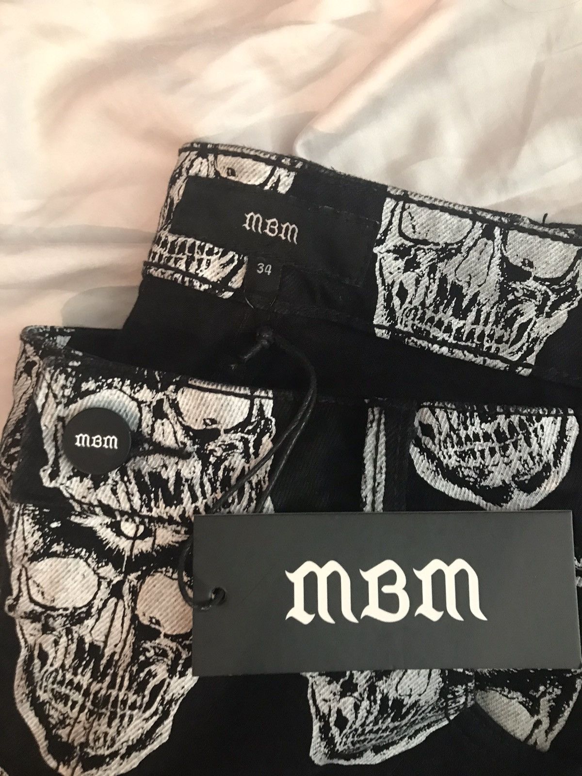 Marcos Alvarado Skull Third-Eye Denim Pants Size US 34 / EU 50 - 3 Thumbnail