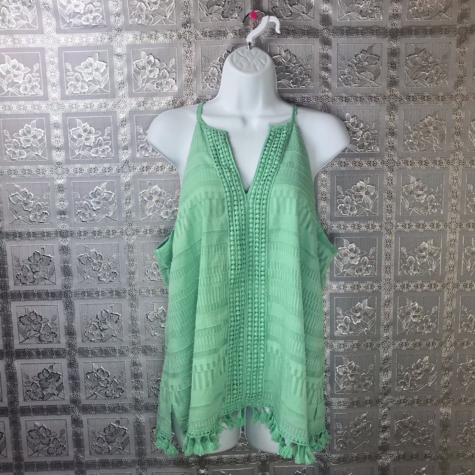 Other 7th Avenue New York & Co Fringe Tribal Tank Top Size L / US 10 / IT 46 - 1 Thumbnail