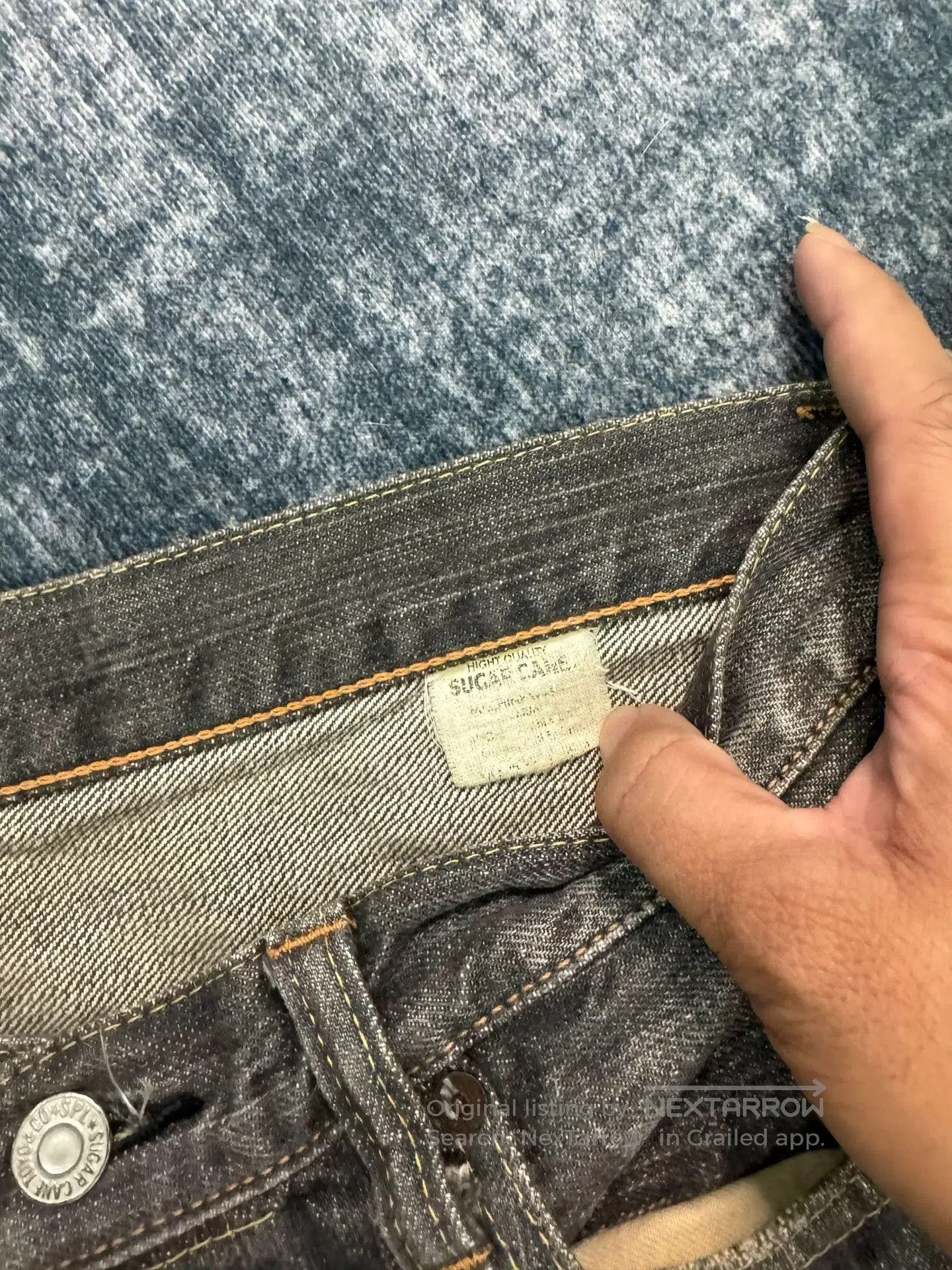 Sugar Cane Vintage Sugar Cane Washed Black Gray Jeans. Size US 33 - 5 Thumbnail