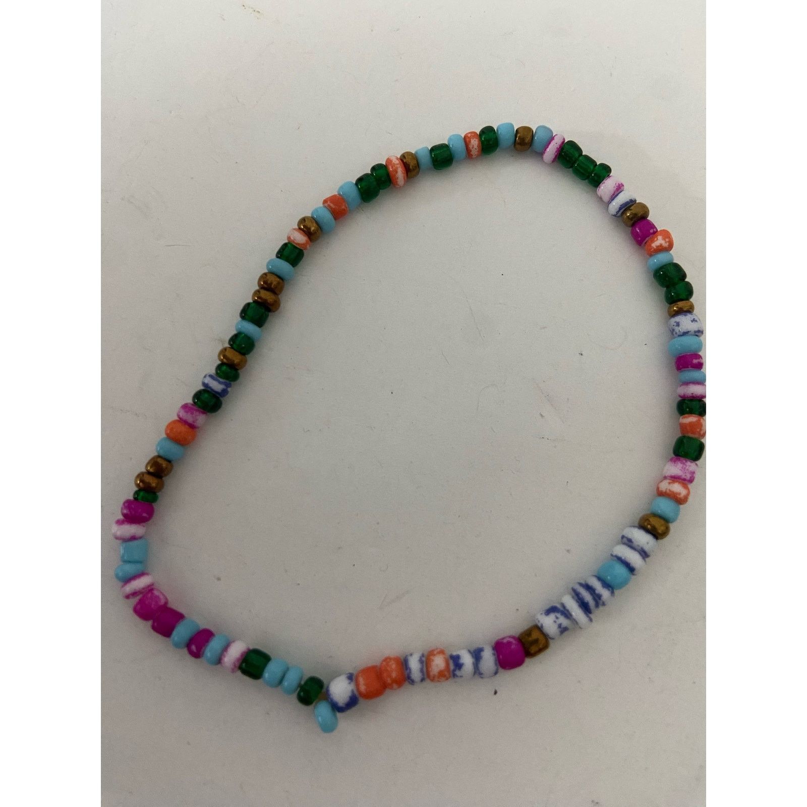 Handmade Colorful beaded bracelet stretchy Size ONE SIZE - 4 Thumbnail