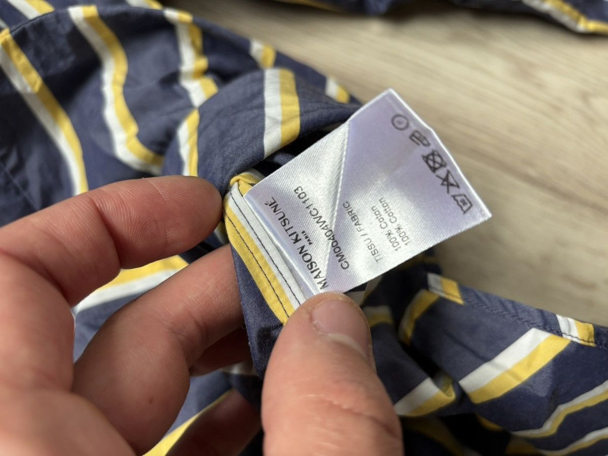 Maison Kitsune Maison Kitsuné Men’s Striped Shirt Size 38 Cotton Fox Logo Size US S / EU 44-46 / 1 - 7 Thumbnail