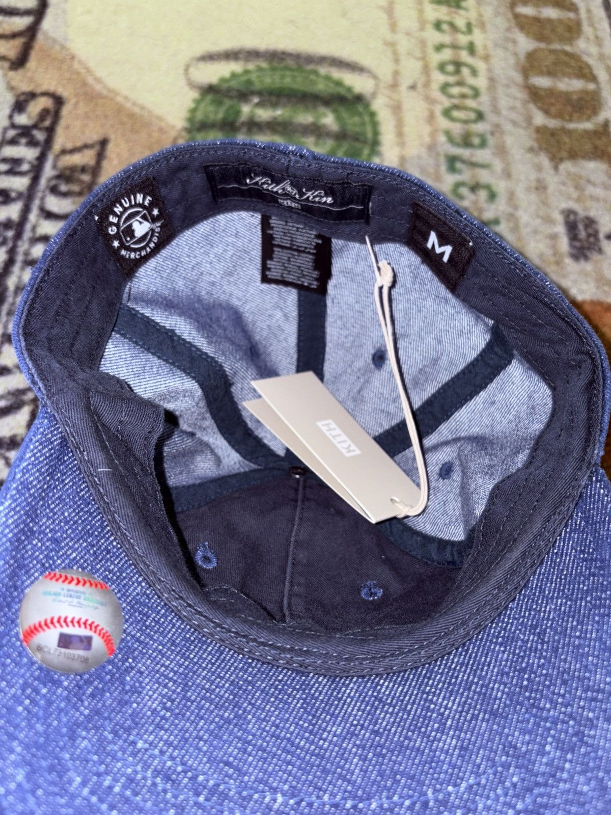 Kith × New York Yankees Kith Yankees Denim Franchise Fitted LS Cap (7 - 7 1/8) Size ONE SIZE - 3 Thumbnail