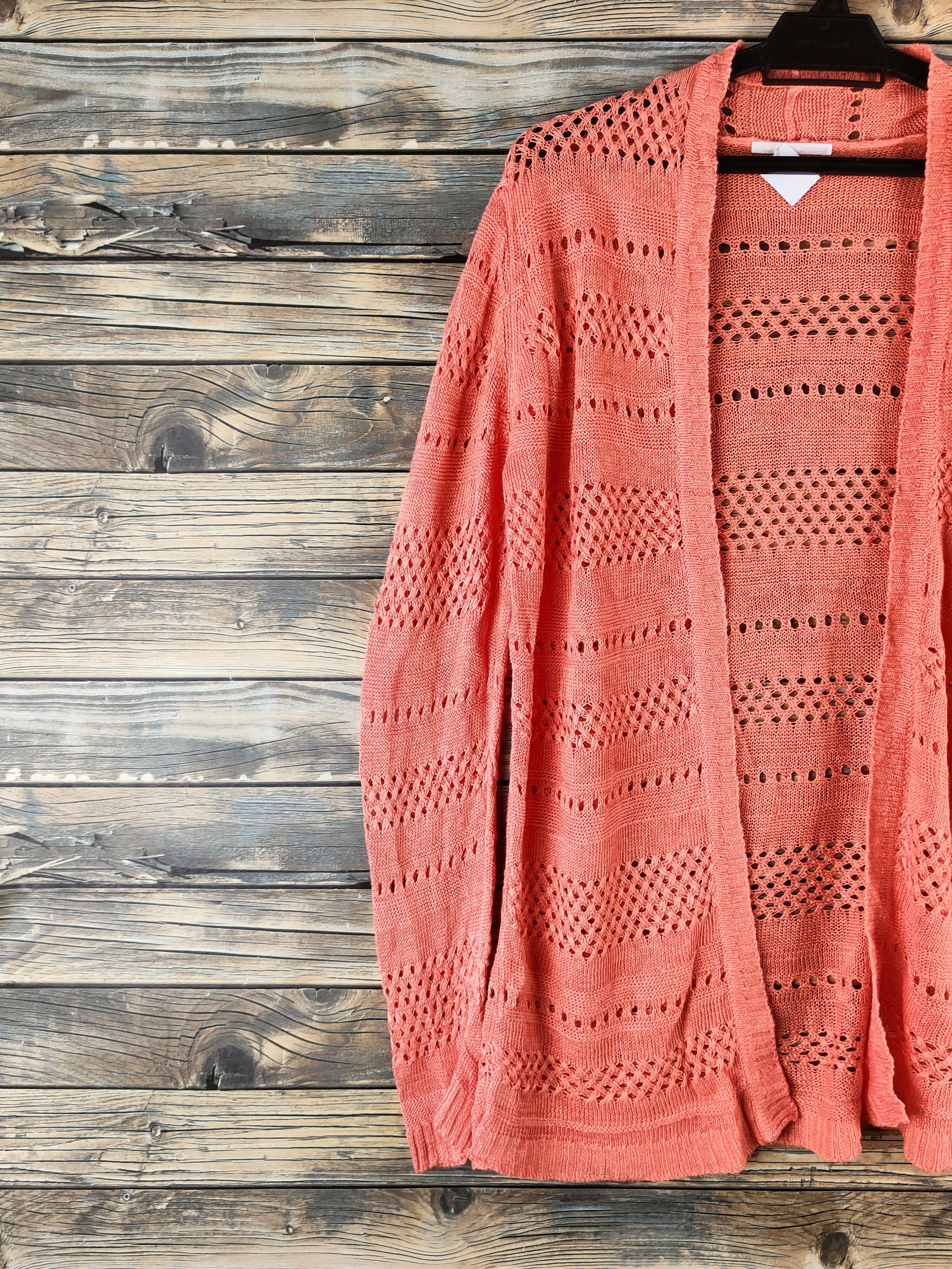 Japanese Brand DL Do Classe Orange Knitwear Cardigan #46-984 Size M / US 6-8 / IT 42-44 - 3 Thumbnail