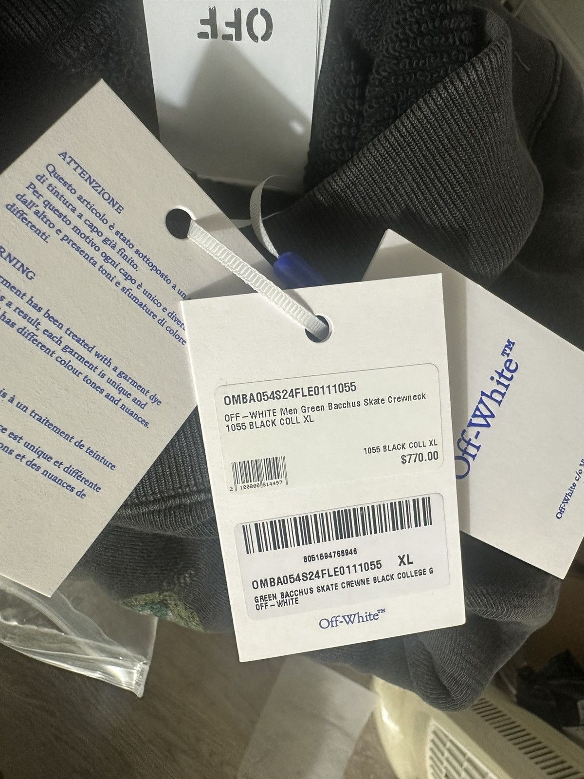 Off-White OFF WHITE BACCHUS SWEATSHIRT Size US XL / EU 56 / 4 - 6 Thumbnail