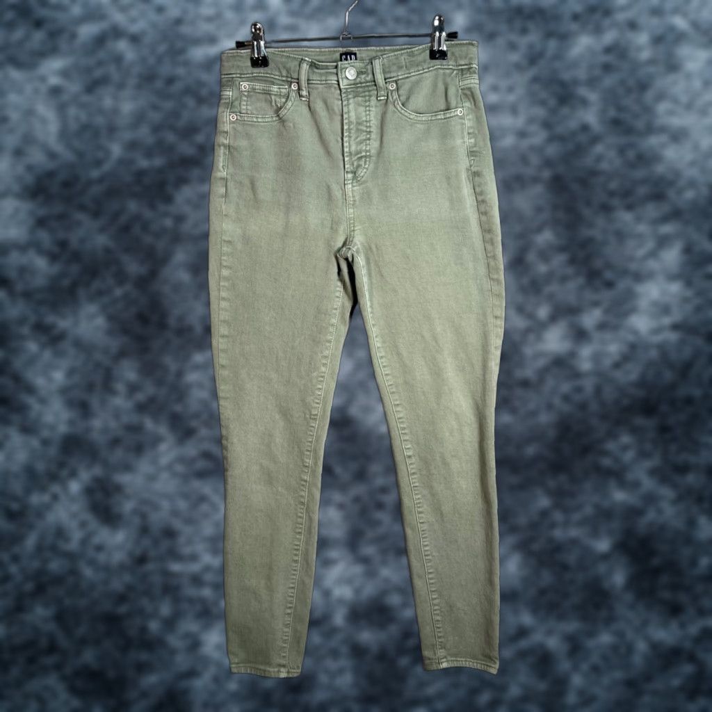 Gap Gap Jeans Skinny Olive Green Womens Size 25 Stretch Cotton Denim 5-Pocket Design Size 42" / US 20 - 1 Thumbnail
