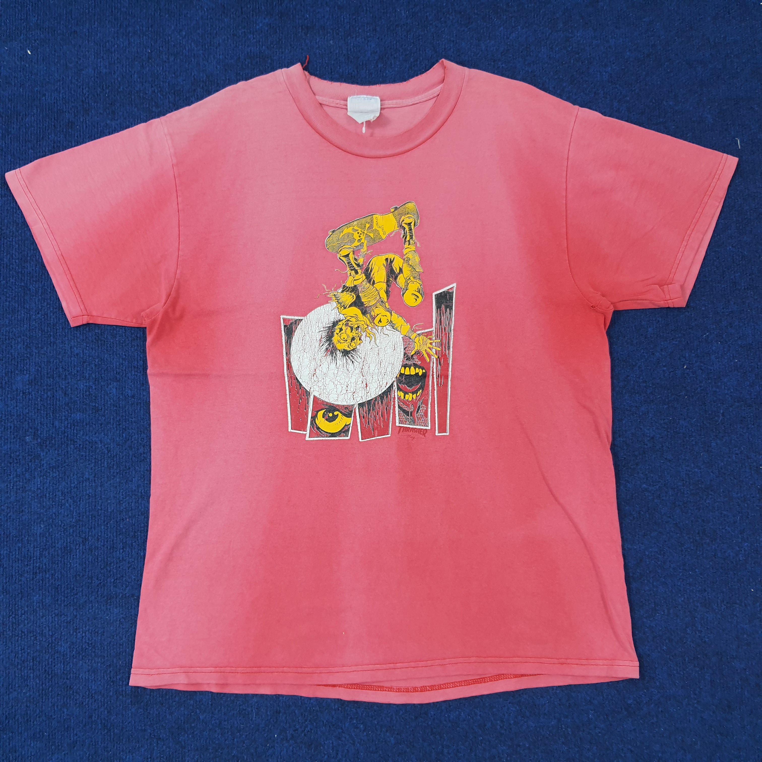Thrasher × Vintage Vintage Thrasher Skateboards Streetwear Tshirt Size US L / EU 52-54 / 3 - 1 Thumbnail