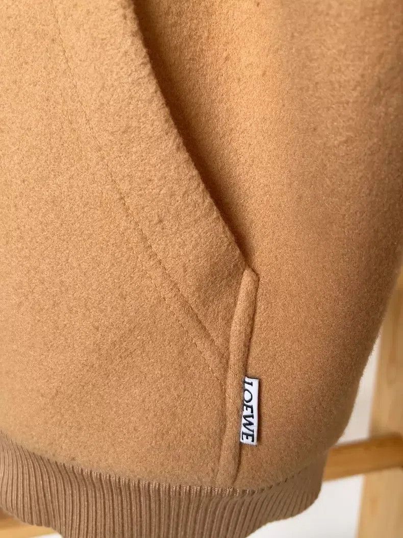 Loewe Loewe Camel Cotton and Wool Blend Hooded Sweatshirt Size US M / EU 48-50 / 2 - 4 Thumbnail