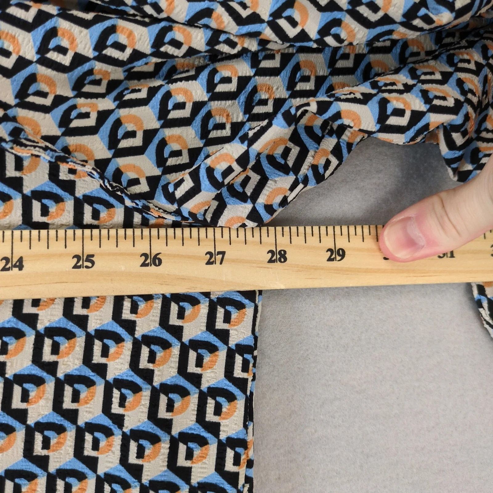 Other Cotton Bleu Geometric Tunic Top Women's Plus Sz 3X Puff Slv Size 3XL / US 20-22 - 3 Thumbnail