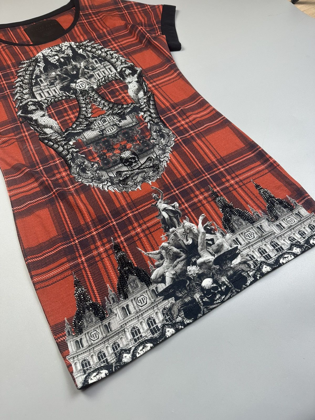 Philipp Plein Philipp Plein big Skull print check dress Size S / US 4 / IT 40 - 2 Thumbnail
