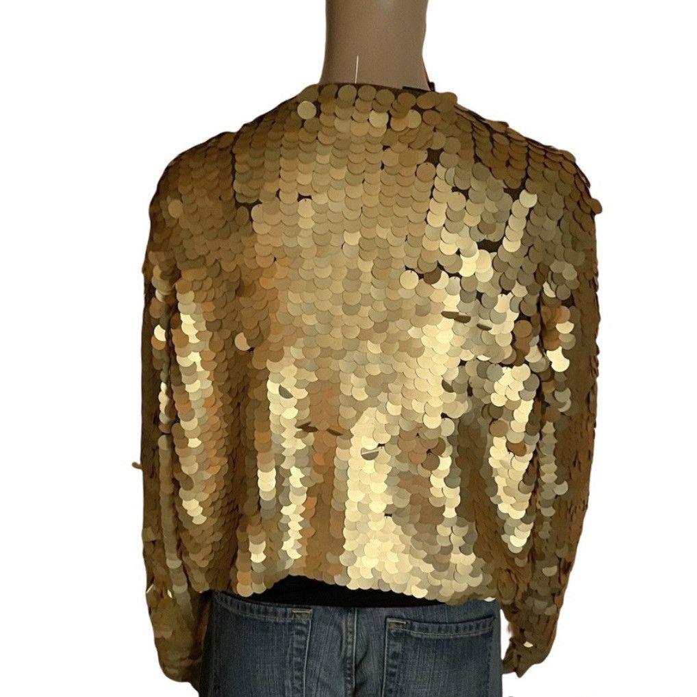 Other Anne Klein gold sequin cashmere blend cardigan sweater Size S / US 4 / IT 40 - 4 Thumbnail