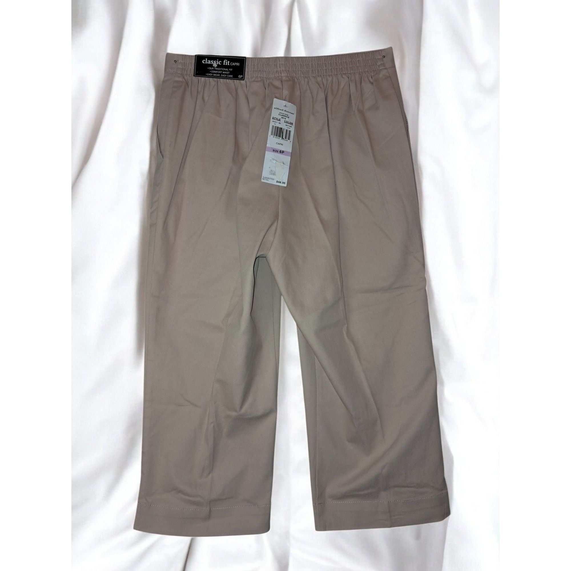 Other Alfred Dunner Tan Classic Fit Size 6P Capri Pant Size 28" / US 6 / IT 42 - 2 Thumbnail