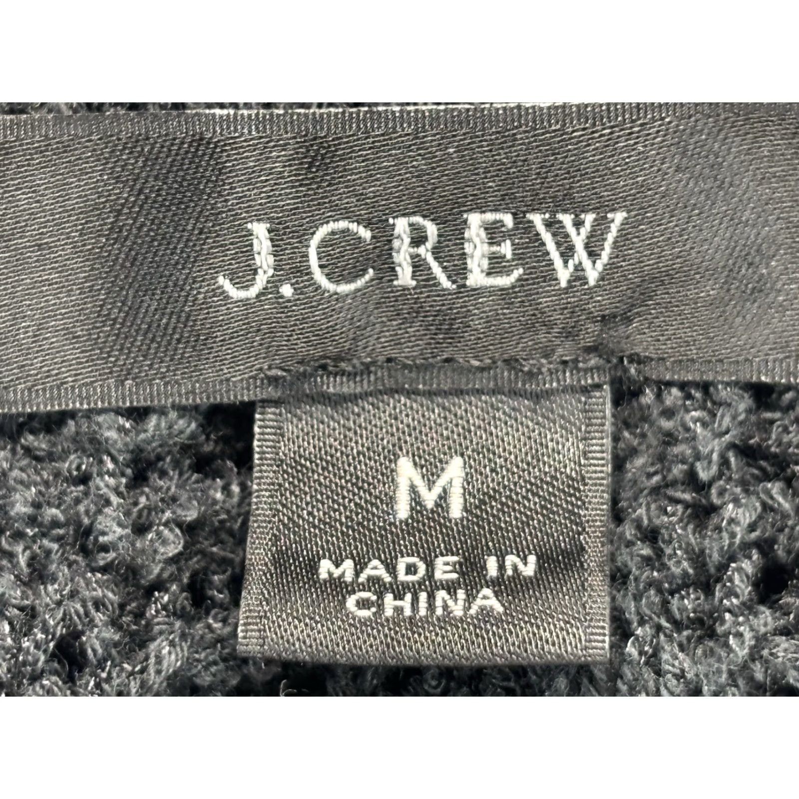 J.Crew VINTAGE J.CREW Point Sur Textured Vneck Sweater Women’s M Black Vneck Slouchy Granny Core Women Size M / US 6-8 / IT 42-44 - 6 Thumbnail