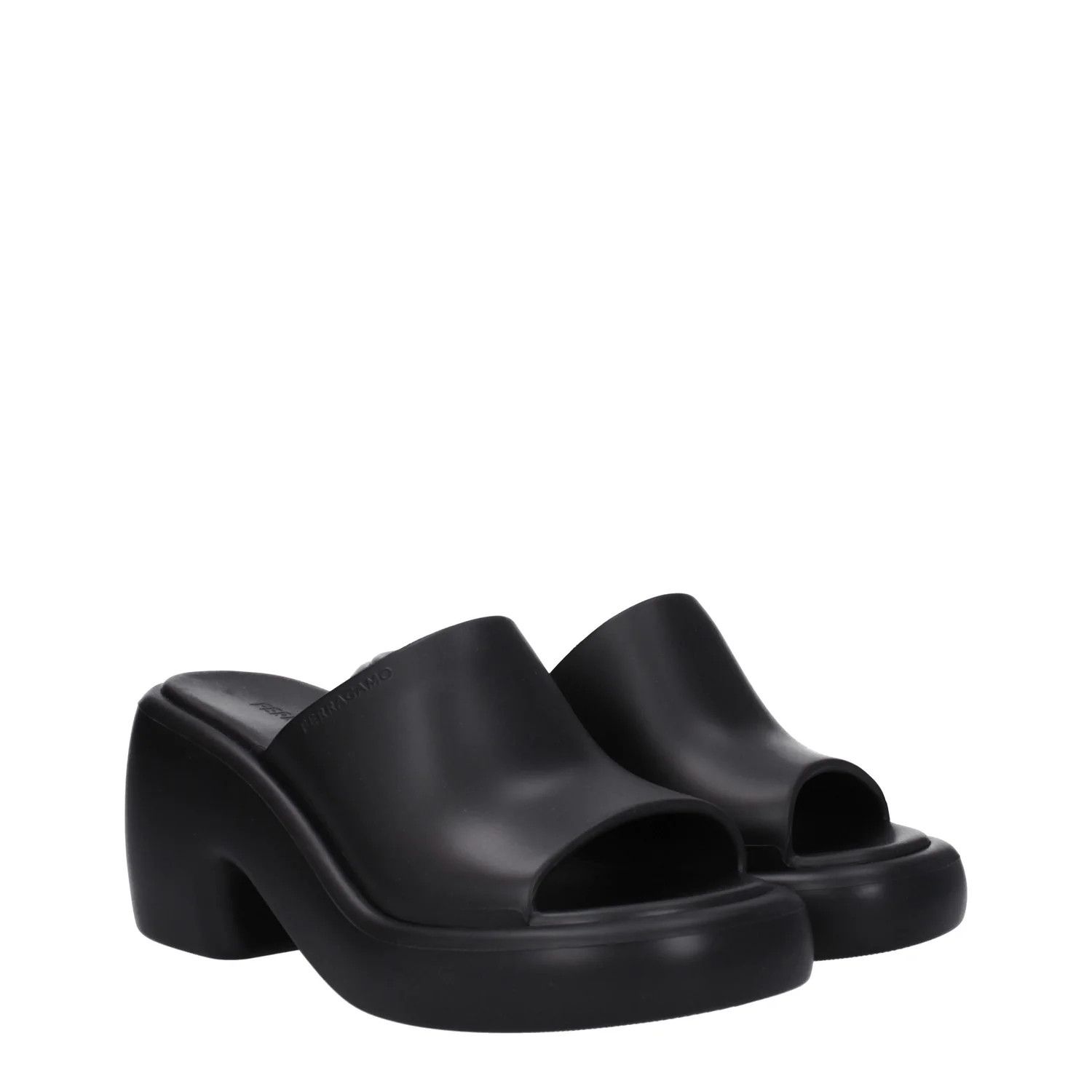 Salvatore Ferragamo ob1o1e1224 Rubber Sandals in Black Size US 7 / IT 37 - 2 Thumbnail