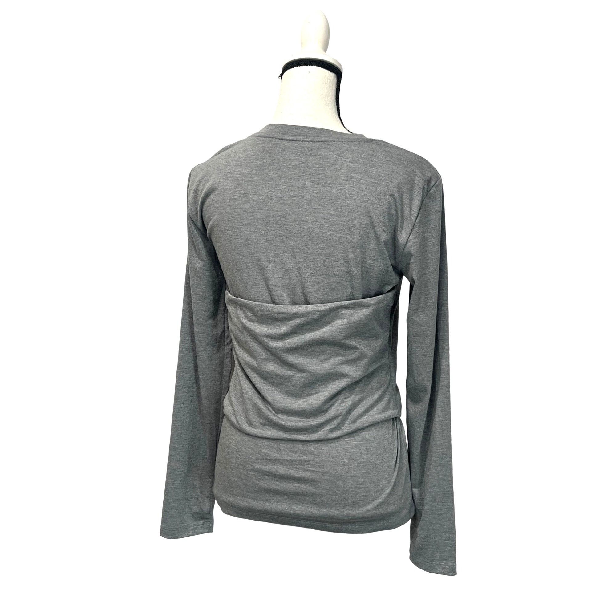 Other Vero Moda Nelly Ruched Knit Top, Heather Gray, Sz. L Size L / US 10 / IT 46 - 4 Thumbnail