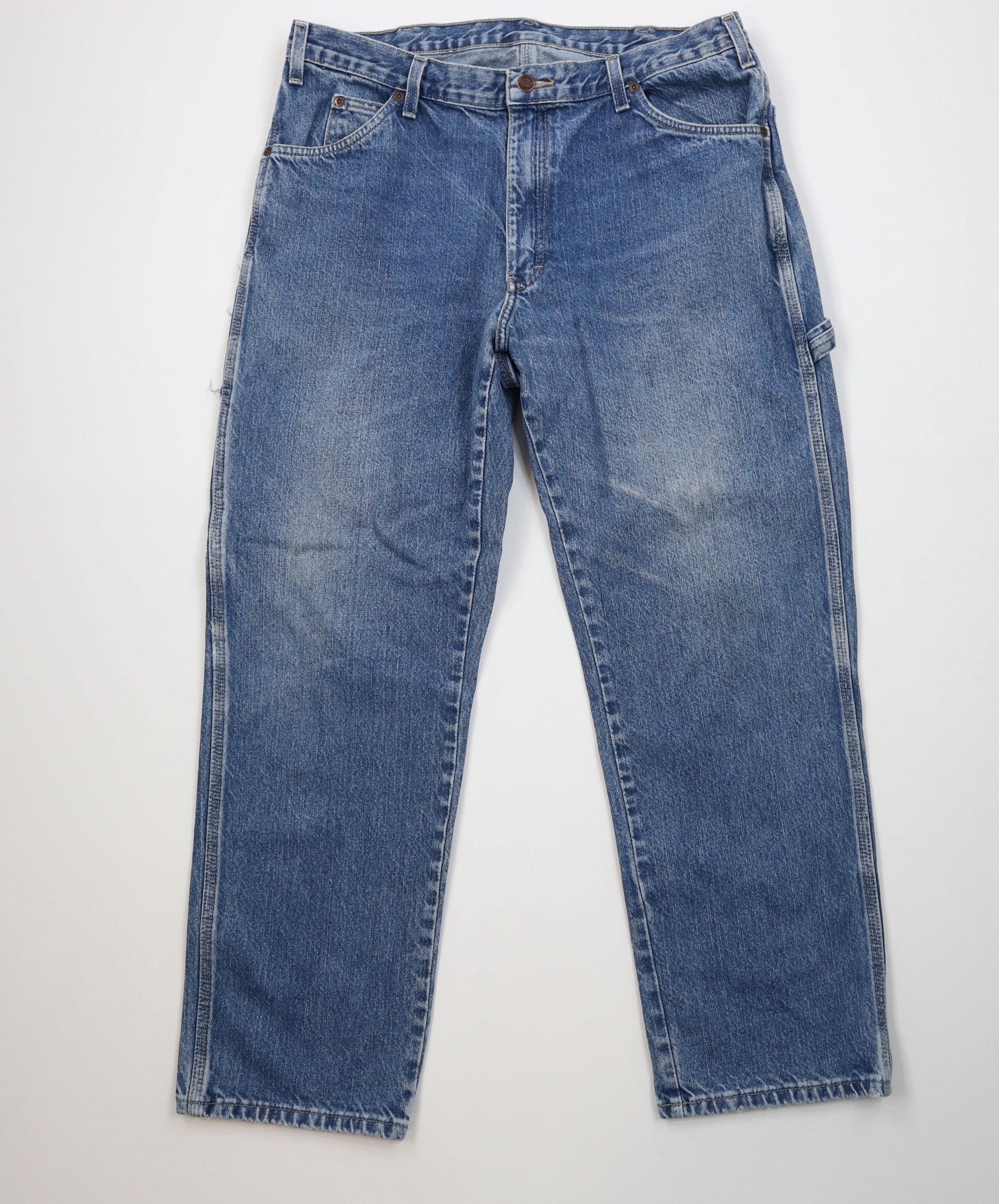 Dickies Vintage Y2K Dickies Wide Leg Dungaree Denim Jeans Blue Size US 36 / EU 52 - 1 Thumbnail
