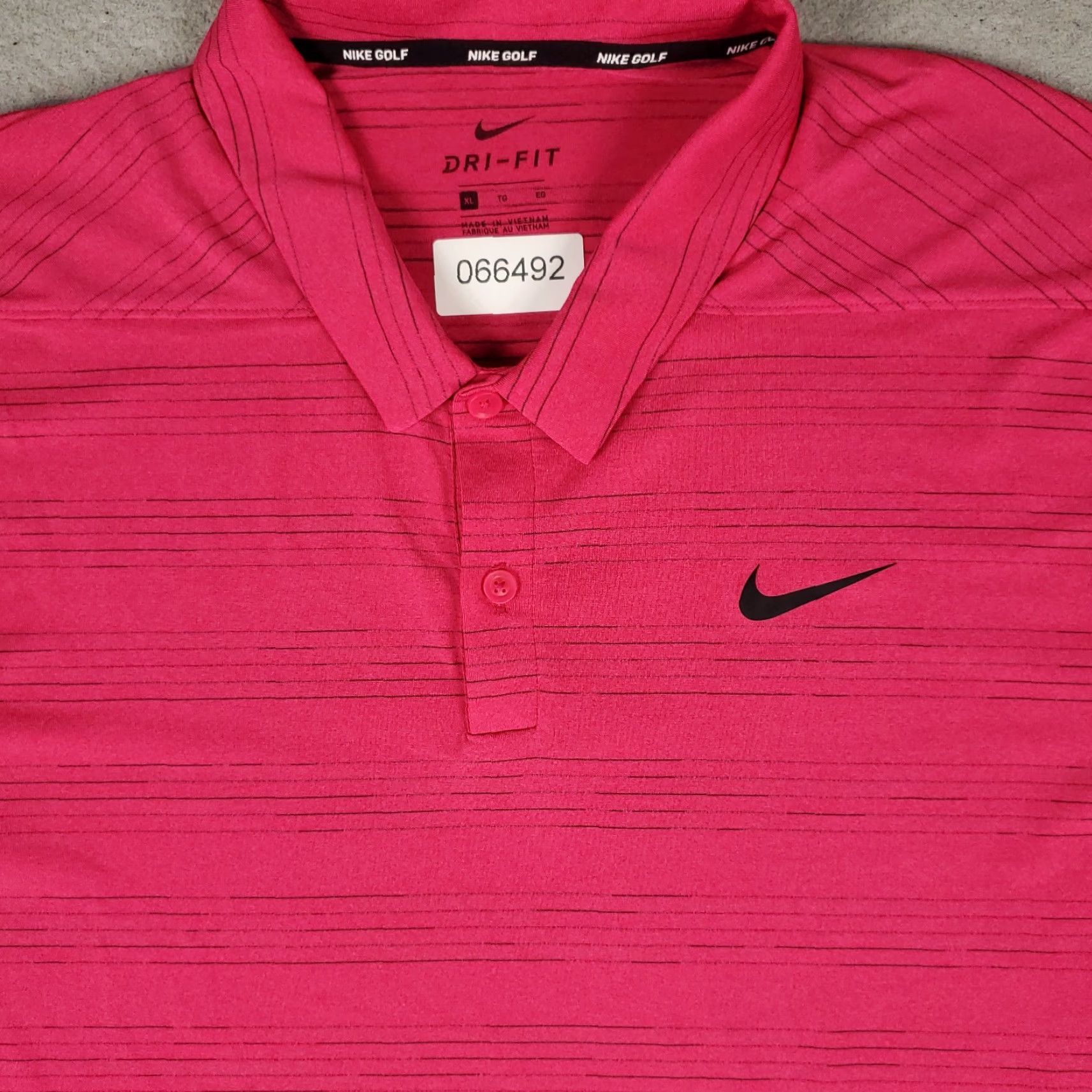 Nike Nike Polo Shirt Mens Size XL Pink Striped Swoosh Golf Casual Short Sleeve Size US XL / EU 56 / 4 - 2 Thumbnail