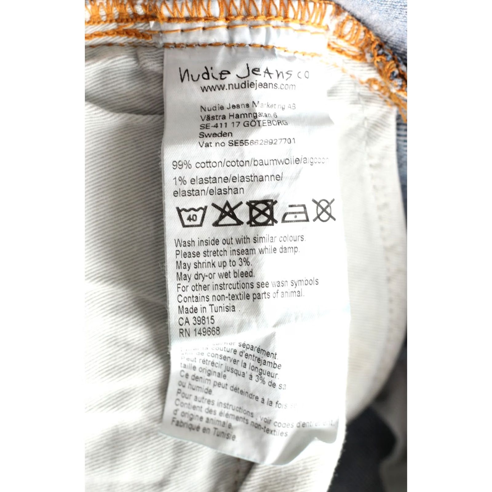 Nudie Jeans NUDIE JEANS SKINNY LIN Clean Stone Indigo Stretch Jeans Men W30 L32 DZ6370 Size US 30 / EU 46 - 8 Thumbnail